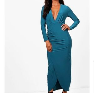 Slinky wrap maxi dress